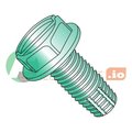 Newport Fasteners Thread Cutting Screw, #10-24 x 1/2 in, Green Zinc Plated Steel Hex Head Slotted Drive, 7000 PK 675609